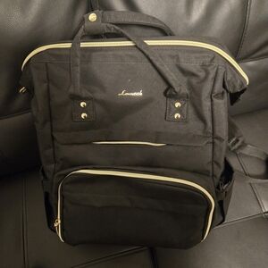 Black Backpack Canvas LAPTOP BAG